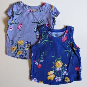 Old Navy Floral Tee and Tank Set